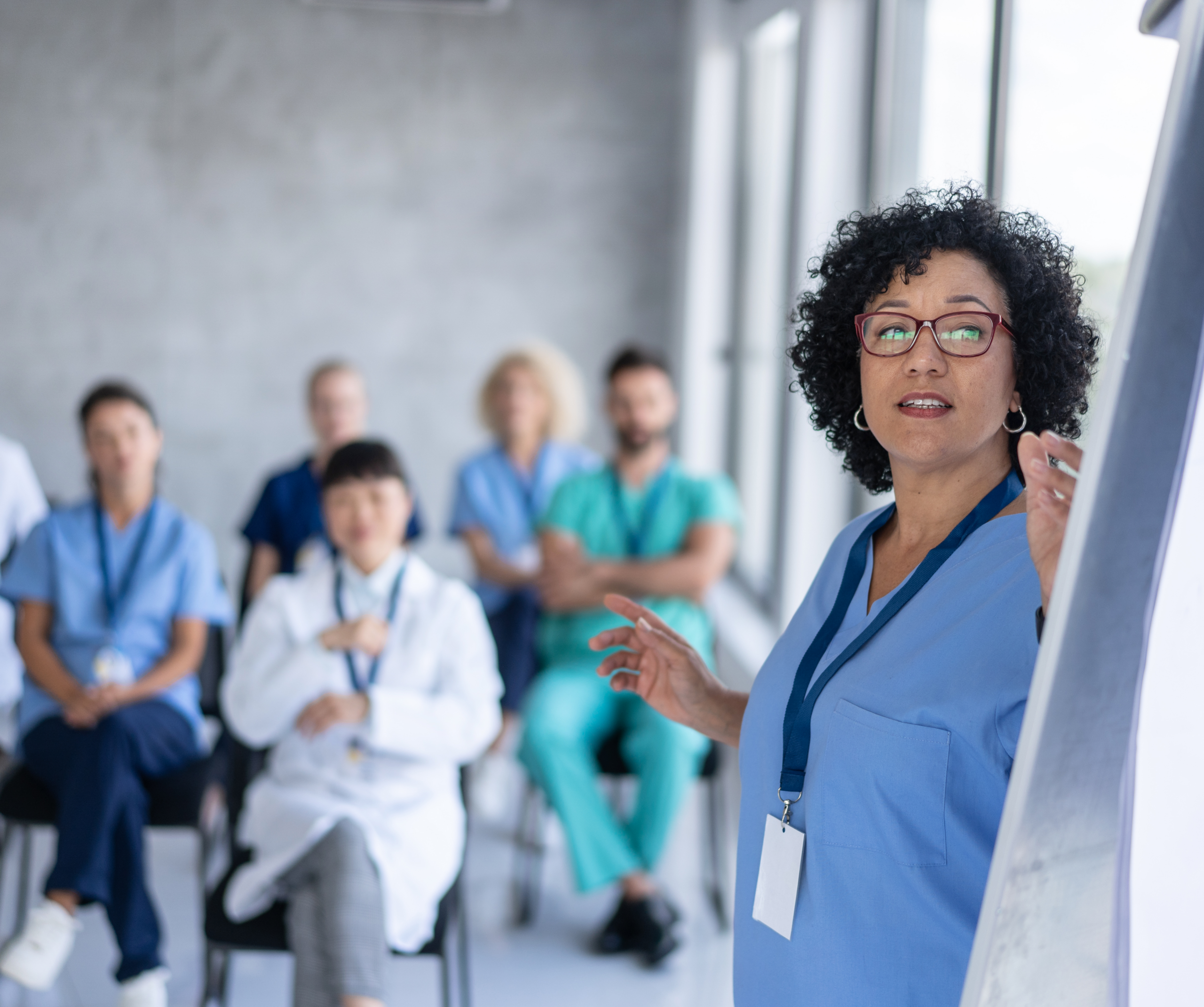 Medical team attending a seminar